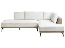 Left Hand Modular Fabric Corner Sofa Off-White MYKEN