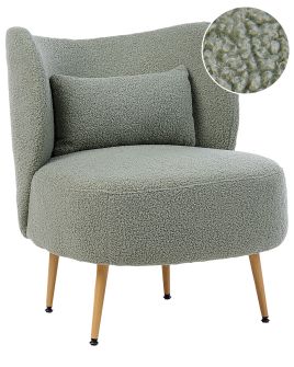 Armchair OTSBY II with Cushion Boucle Green