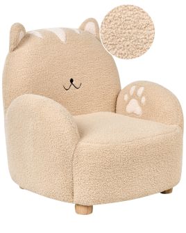 ROAZ Kids Boucle Armchair Cat Beige