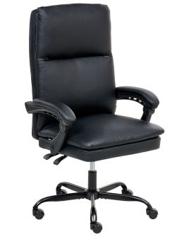 OAKCOMBE Faux Leather Executive Office Chair - Black