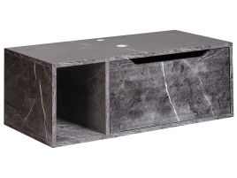 CASLAVEC Wall Mounted Washbasin Cabinet 80 cm Black Marble