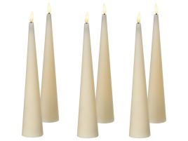 HUNSFORD Set of 6 Candles - Off White