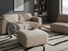 JRAVENTO Boucle Ottoman Seat - Beige