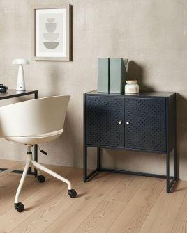 KALERO Office Storage Cabinet with 2 Shelves - Black