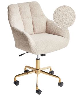 Teddy Fabric Office Chair Beige PALMDALE
