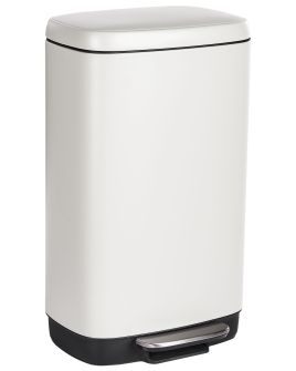 AMBLETHORPE Pedal Waste Bin Metal - White
