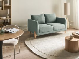BAGENU Fabric 2 Seater Sofa - Light Green