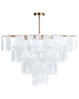 STADDLEFORD Glass Chandelier - Brass