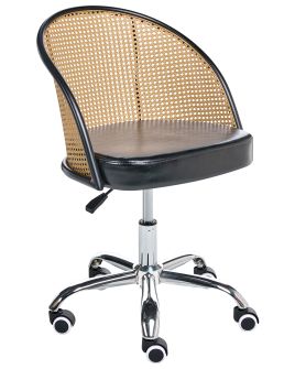 LAMBERMERE Faux Leather Office Desk Chair - Black