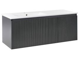 ASHMEREWELL Wall Mounted Vanity Unit with Basin 120 cm - Black
