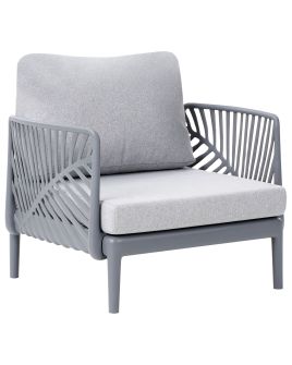 MOORSTEAD Plastic Garden Armchair - Grey