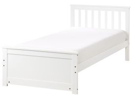 OLEA Bedframe Wood 90 x 200cm EU Single Bed White