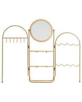 MADEHURST Jewellery Stand with Mirror - Gold