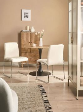 DADUXA Faux Leather Dining Chairs Set of 2 - White