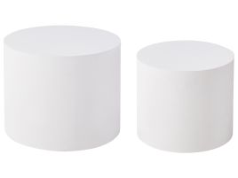 Set of 2 Coffee Tables White MANTI