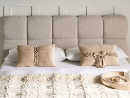 NENTARA Velvet Decorative Cushions Set of 2 - Beige