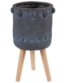 Elevated Plant Pot BRUNNERA Ceramic 24 cm Graphite Grey