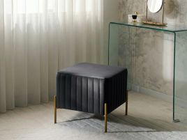 BOHIVO Velvet Footstool - Black