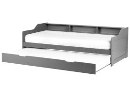 EDEN Trundle Bedframe Wood 90 x 200cm EU Single Bed Grey