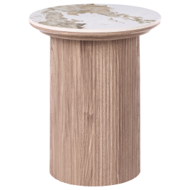 DORAVEL Side Table - Ceramic Brown