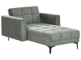 Fabric Chaise Lounge Green ALNES