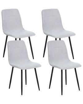 DORRINGFORD Fabric Dining Chairs - Set of 4 - Grey