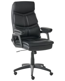 ORDSWORTH Faux Leather Executive Office Chair - Black