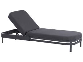 MELCOMBE Metal Reclining Sun Lounger - Grey