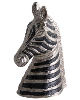 REDFORDEN Metal Zebra Figurine - Silver