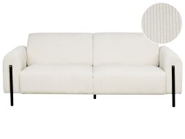 3 Seater Corduroy Sofa White ASKIM