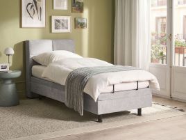 DIKUXA EU Single Ottoman Fabric Adjustable Bedframe - Light Grey