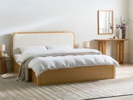 DORVANE Super Kingsize Ottoman Wooden Bedframe - White