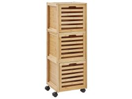 Bathroom Cabinet SHAWNEE Bamboo Wood 32 cm 30 cm 90 cm Light Brown