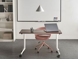 FEYARO Foldable Office Desk - Dark Brown, 120cm