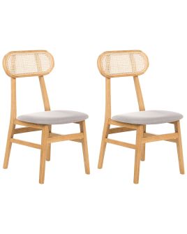 FINCHFORD Wooden Dining Chairs - Set of 2 - Brown