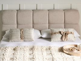 NENTARA Velvet Decorative Cushions Set of 2 - Light Beige
