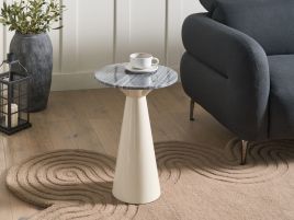 RALERO Round Side Table - White