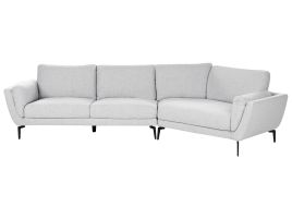 3 Seater Fabric Sofa Light Grey KANSSELI