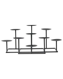 LEMAGO Candle Holder Metal 23 cm Black