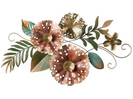 BRANMERE Wall Decor Flower Metal - Multicolour