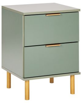 2 Drawer Bedside Table WALPOLE Green