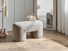 BOGEXA Boucle Ottoman Seat - Light Beige