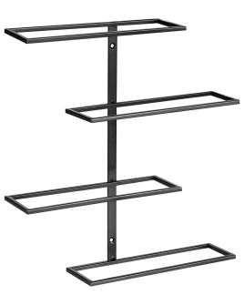 Wall Mounted Wine Rack Black EINSTEINIUM