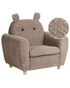 Boucle Kids Armchair Brown MARIBO