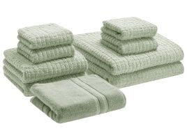 ITAA Set of 9 Towels Cotton Light Green