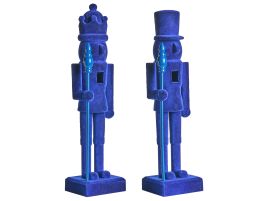 ELTHAMERE Set of 2 Figurines Nutcracker - Blue
