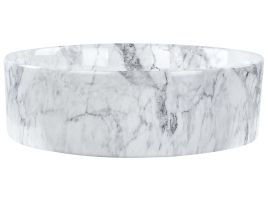 Ceramic Countertop Basin Diameter 400 mm Marble Effect MANIS