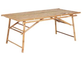 Bamboo Garden Table 180 cm Light Wood TINDARI