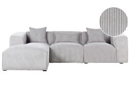 Corner Sofa - DOAVL Right Hand Facing Jumbo Cord Light Grey