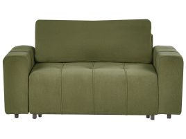 2 Seater Fabric Sofa Bed with Storage Green INNVIK